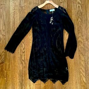 Summit+Peak Sheer black lace dress. Size medium.